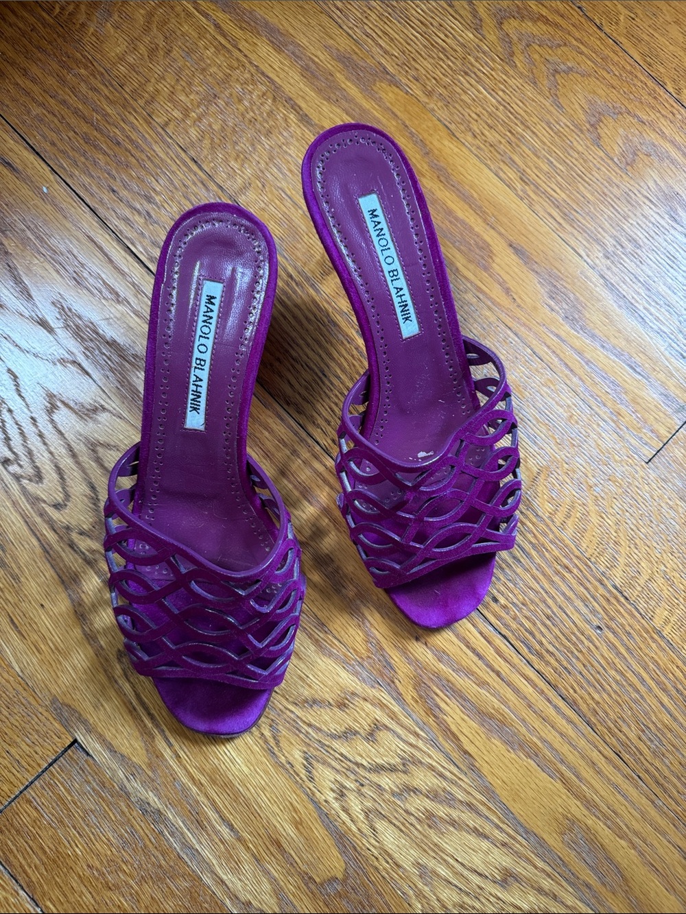 Manolo Blahnik suede sandals